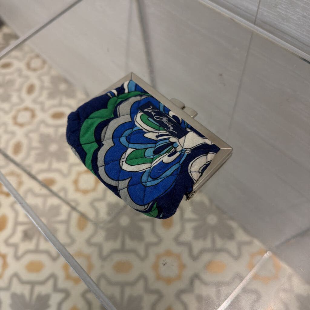 Vera Bradley Blue Print Quilted Coin Purse