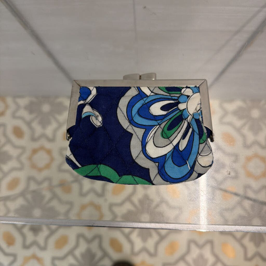 Vera Bradley Blue Print Quilted Coin Purse