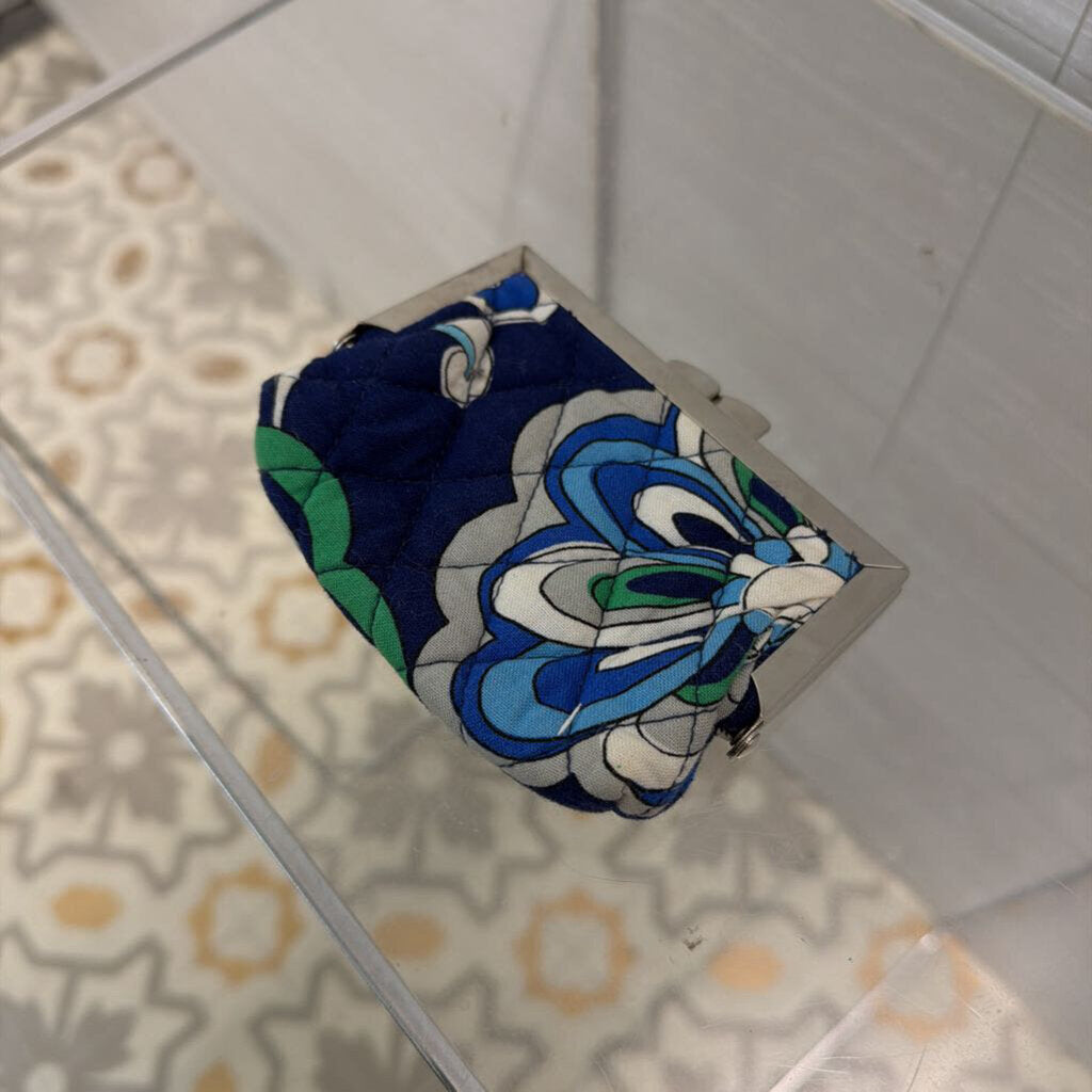 Vera Bradley Blue Print Quilted Coin Purse