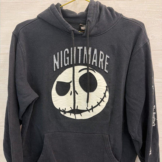Disney Black/ White The Nightmare Before Christmas Graphic Hoodie Medium
