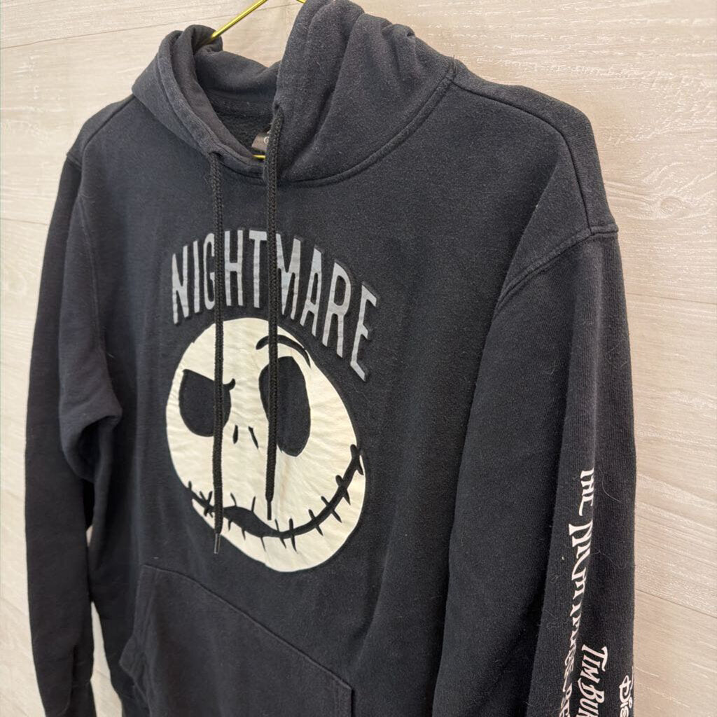 Disney Black/ White The Nightmare Before Christmas Graphic Hoodie Medium