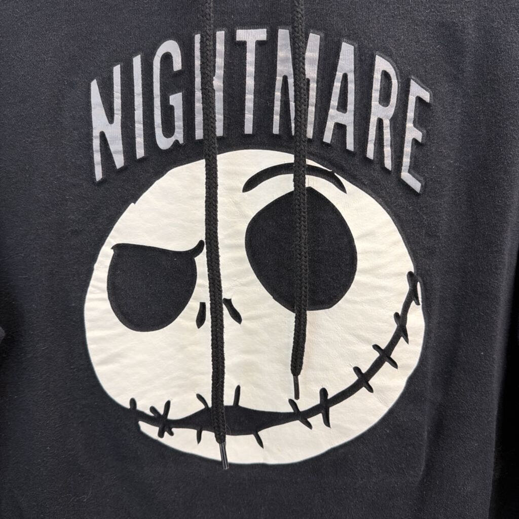 Disney Black/ White The Nightmare Before Christmas Graphic Hoodie Medium