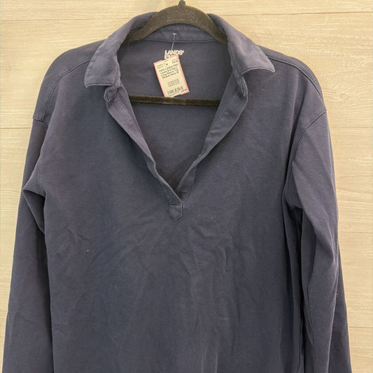 Lands End Navy Long Sleeve Top Medium
