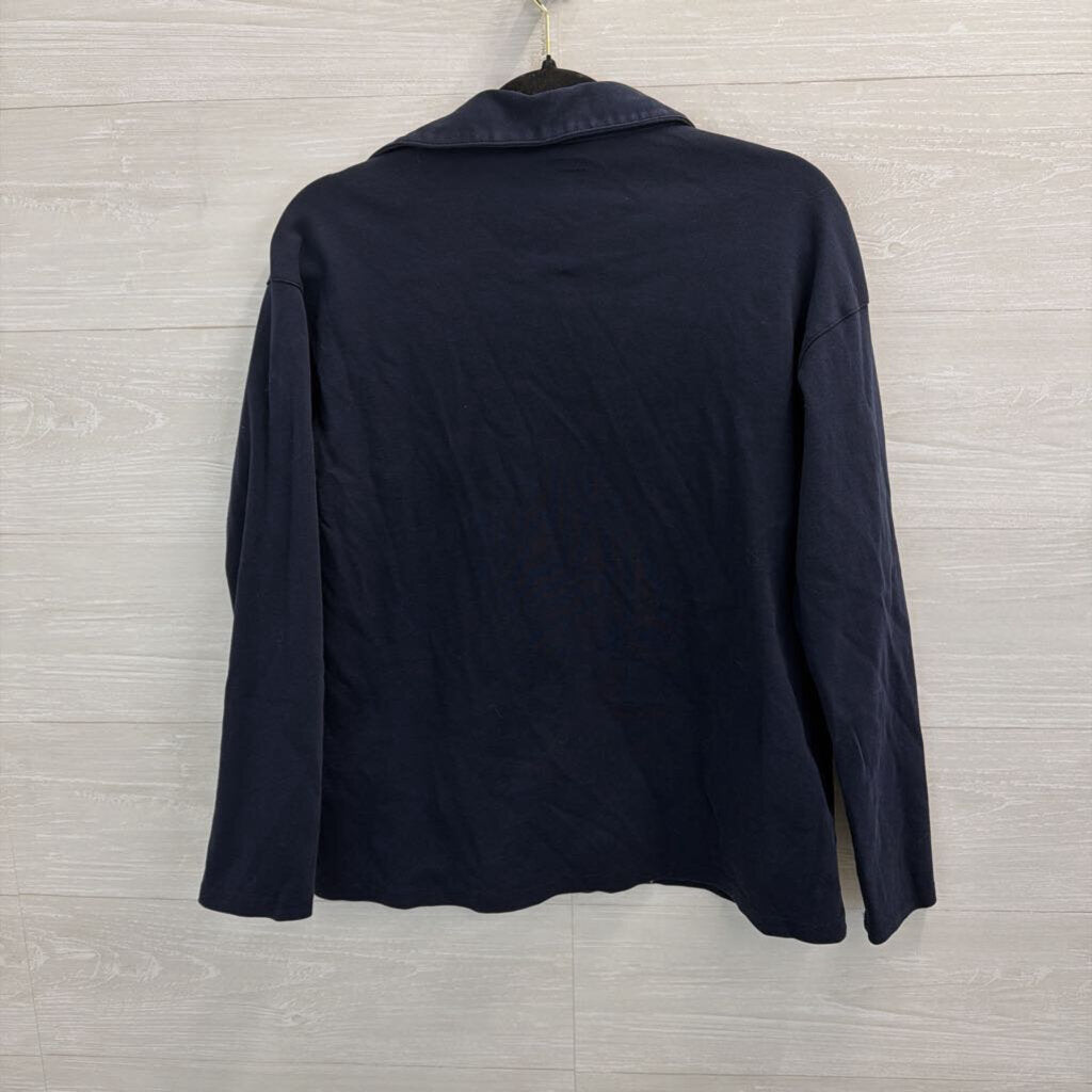 Lands End Navy Long Sleeve Top Medium