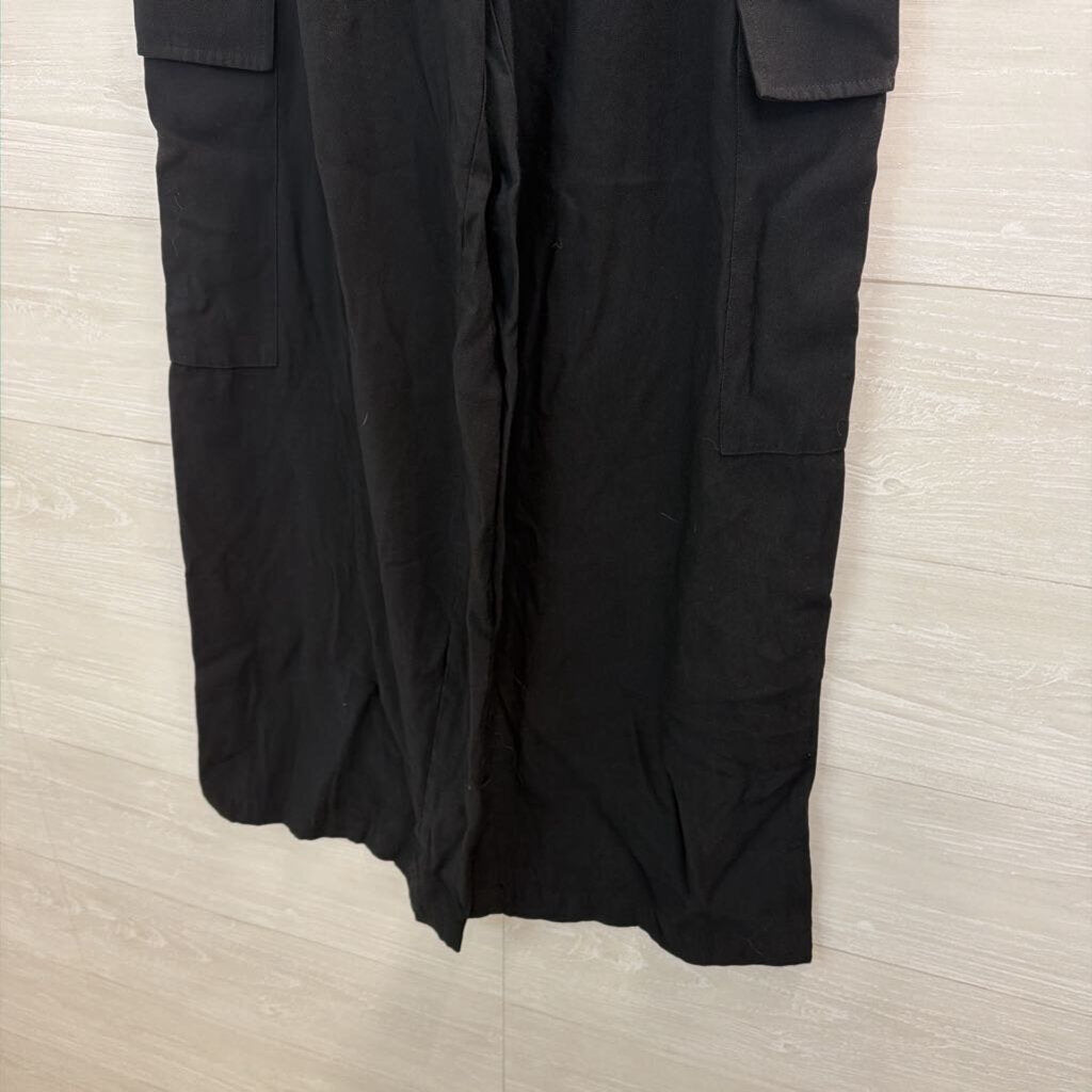 WAYF Black Wide Leg Side Pocket Pants Medium