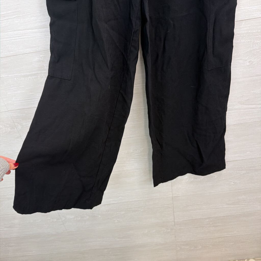 WAYF Black Wide Leg Side Pocket Pants Medium