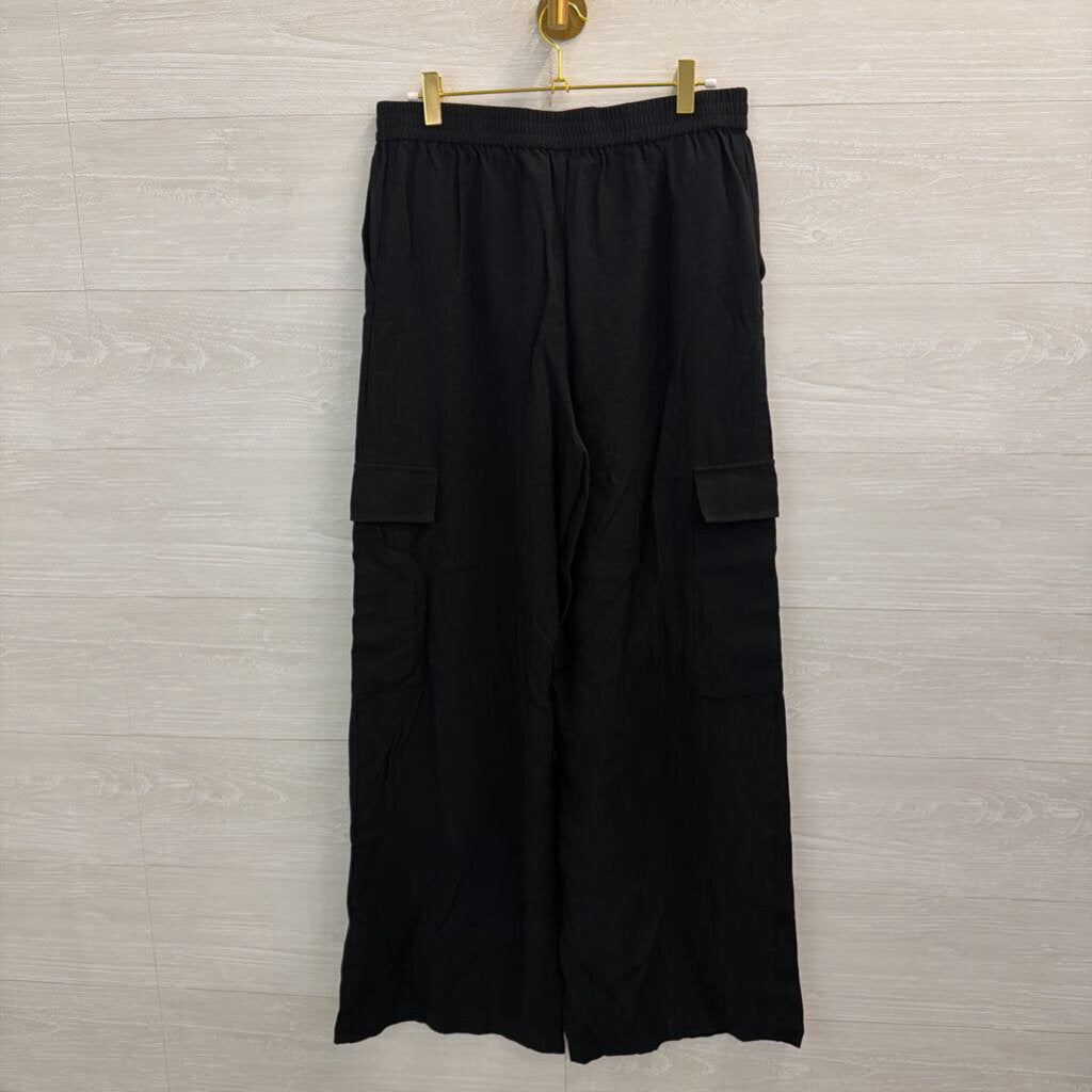 WAYF Black Wide Leg Side Pocket Pants Medium