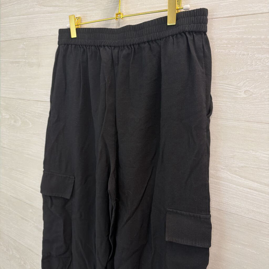 WAYF Black Wide Leg Side Pocket Pants Medium