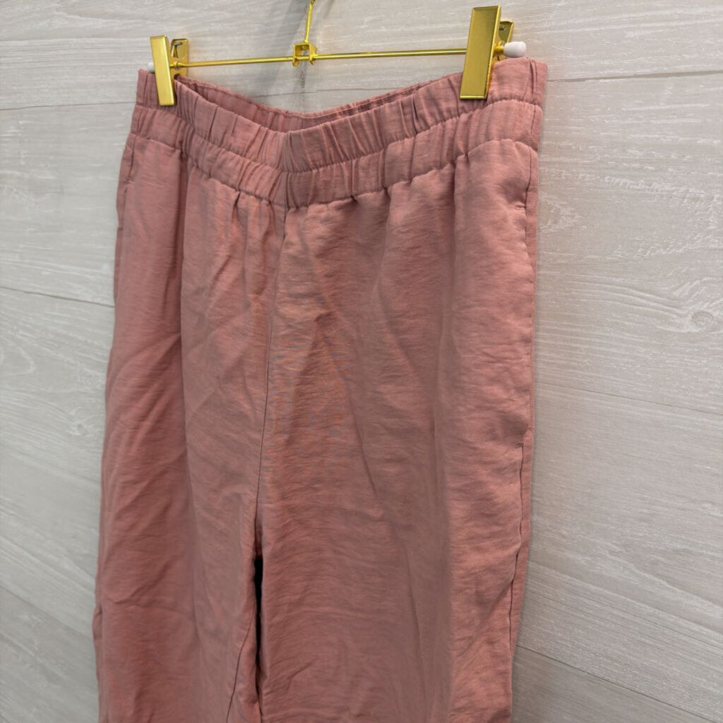 Zara Cuffed Hem Pull On Pants Medium