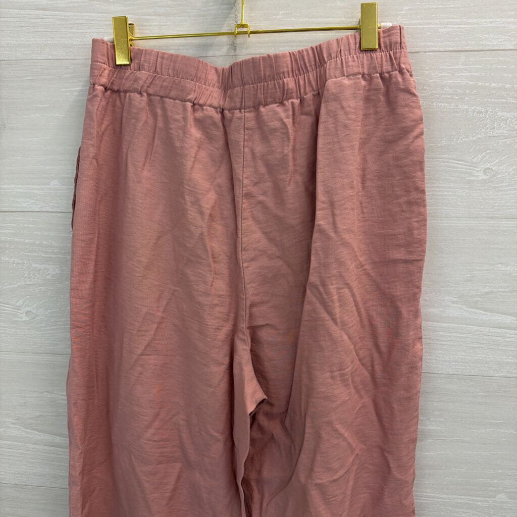 Zara Cuffed Hem Pull On Pants Medium