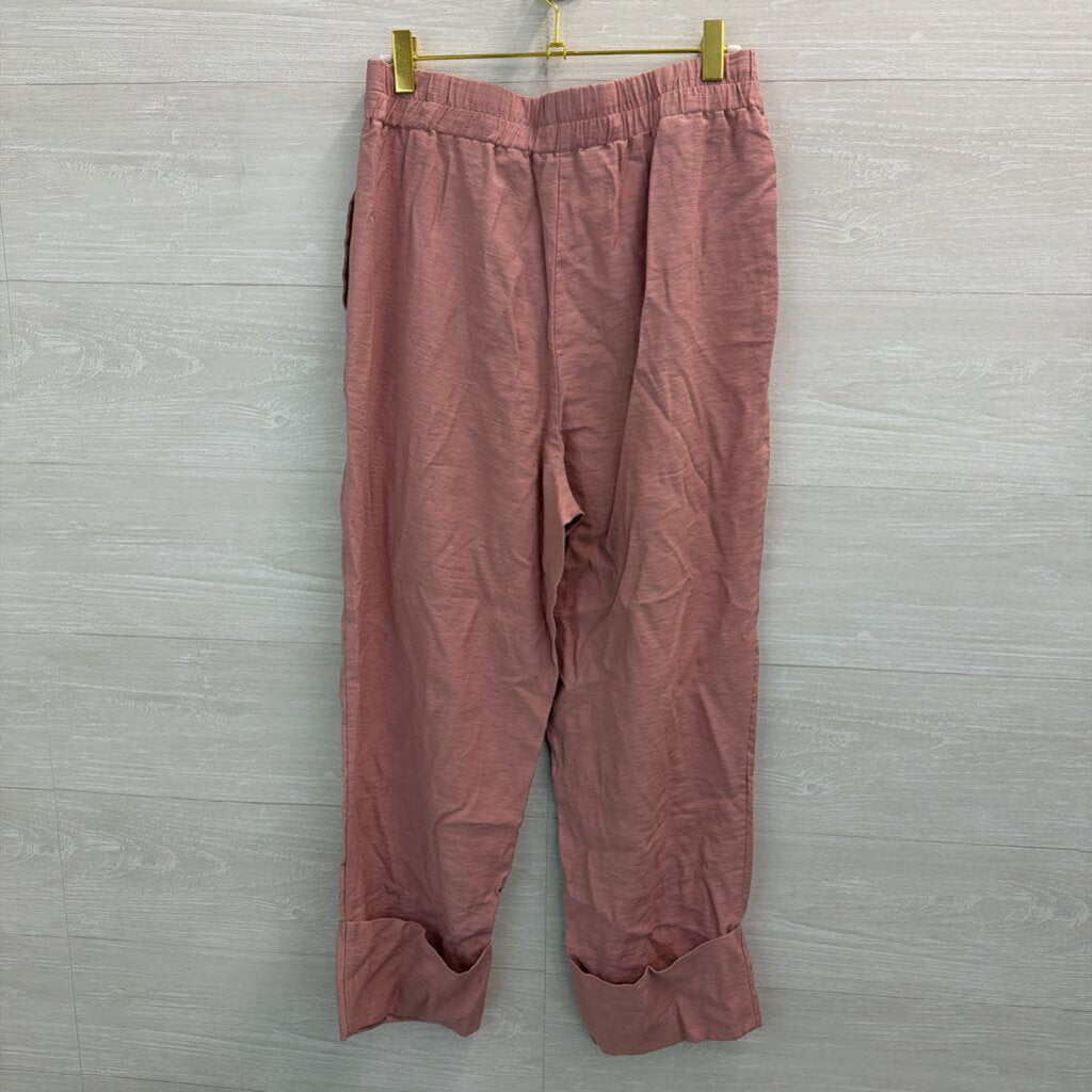 Zara Cuffed Hem Pull On Pants Medium