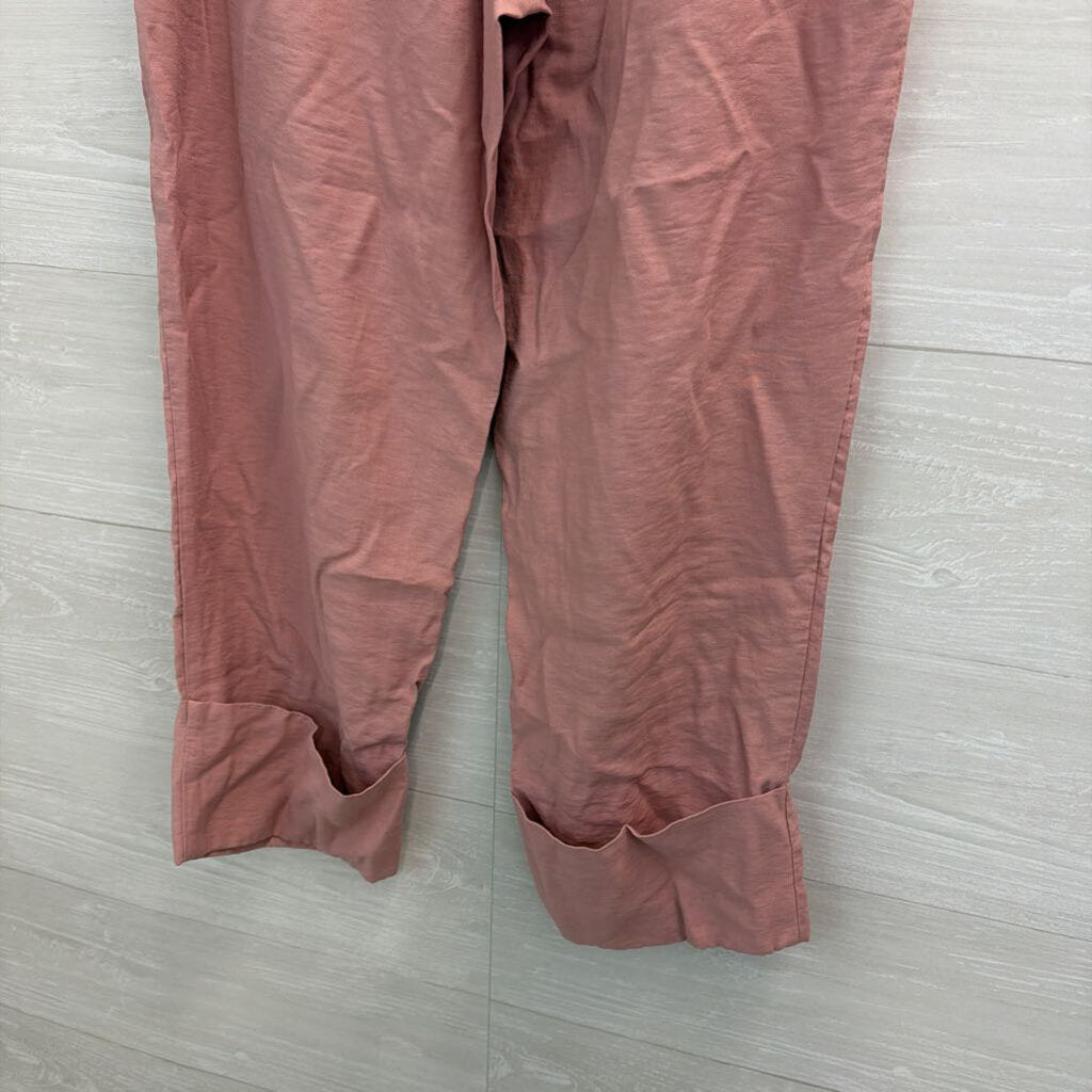 Zara Cuffed Hem Pull On Pants Medium