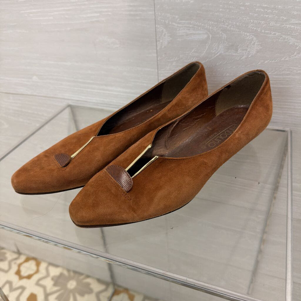 Vintage Bandolino Brown Suede Slip On Shoes8