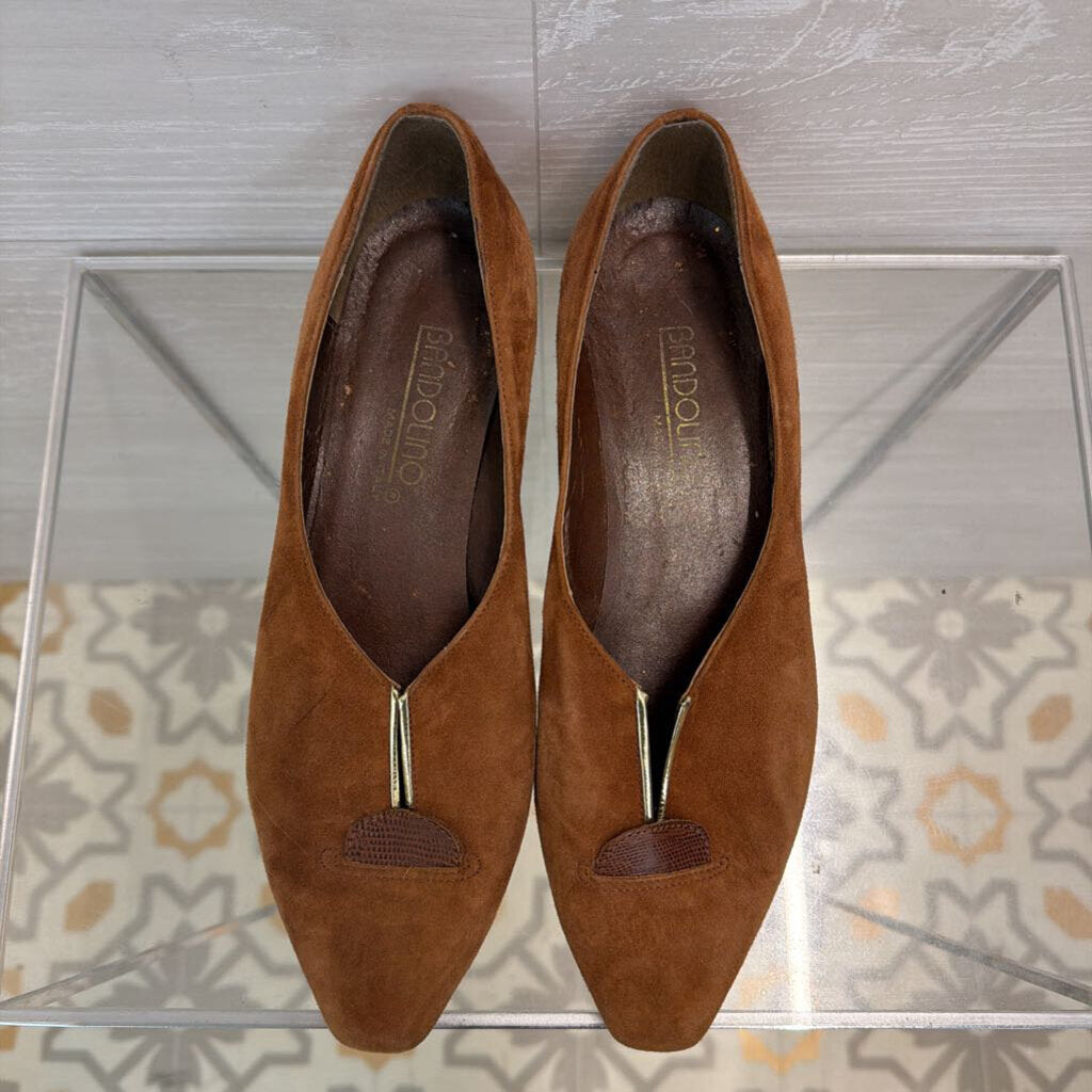 Vintage Bandolino Brown Suede Slip On Shoes8