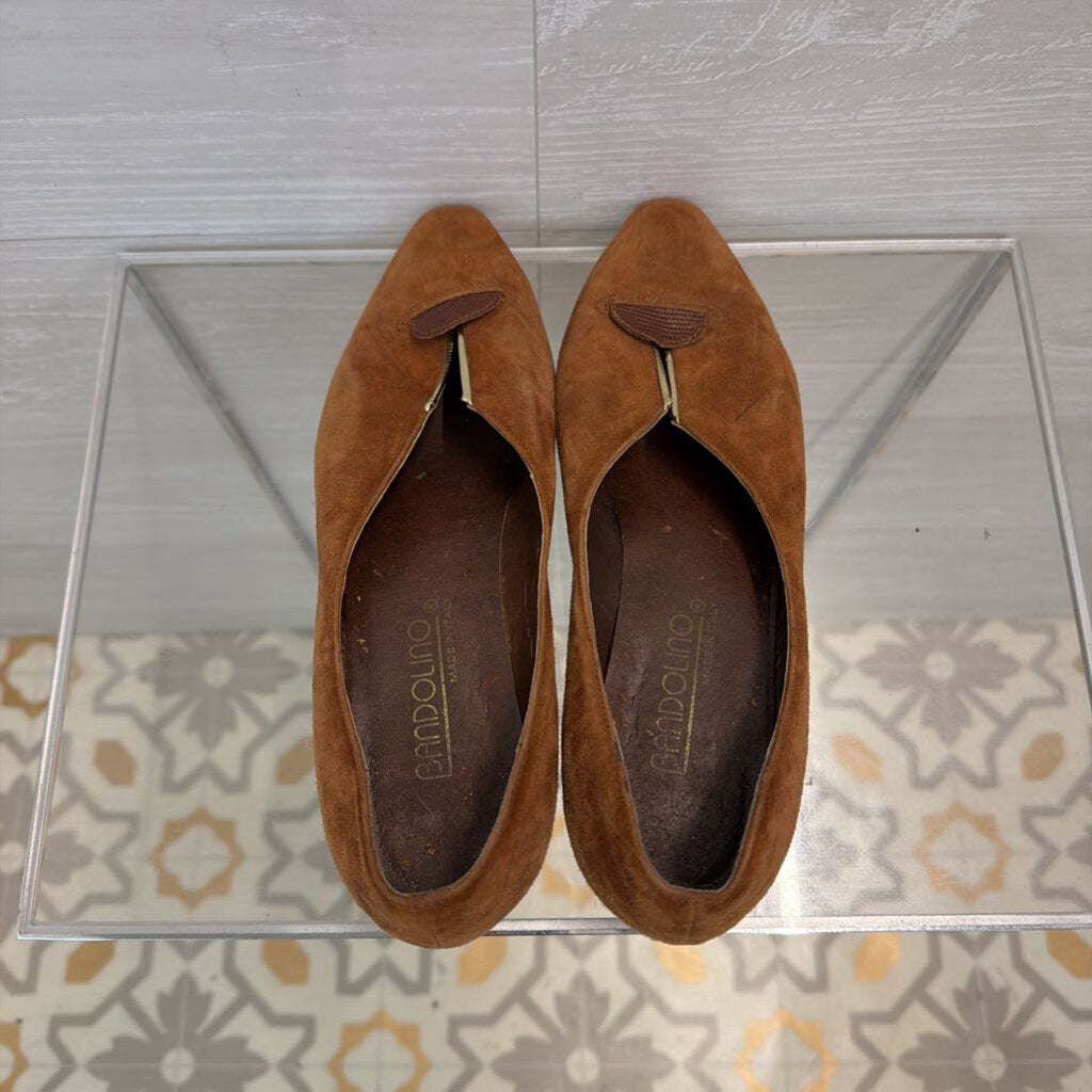 Vintage Bandolino Brown Suede Slip On Shoes8