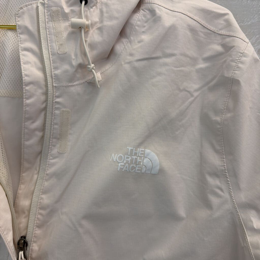 The North Face Cream Long Hooded Windbreaker Jacket 2X