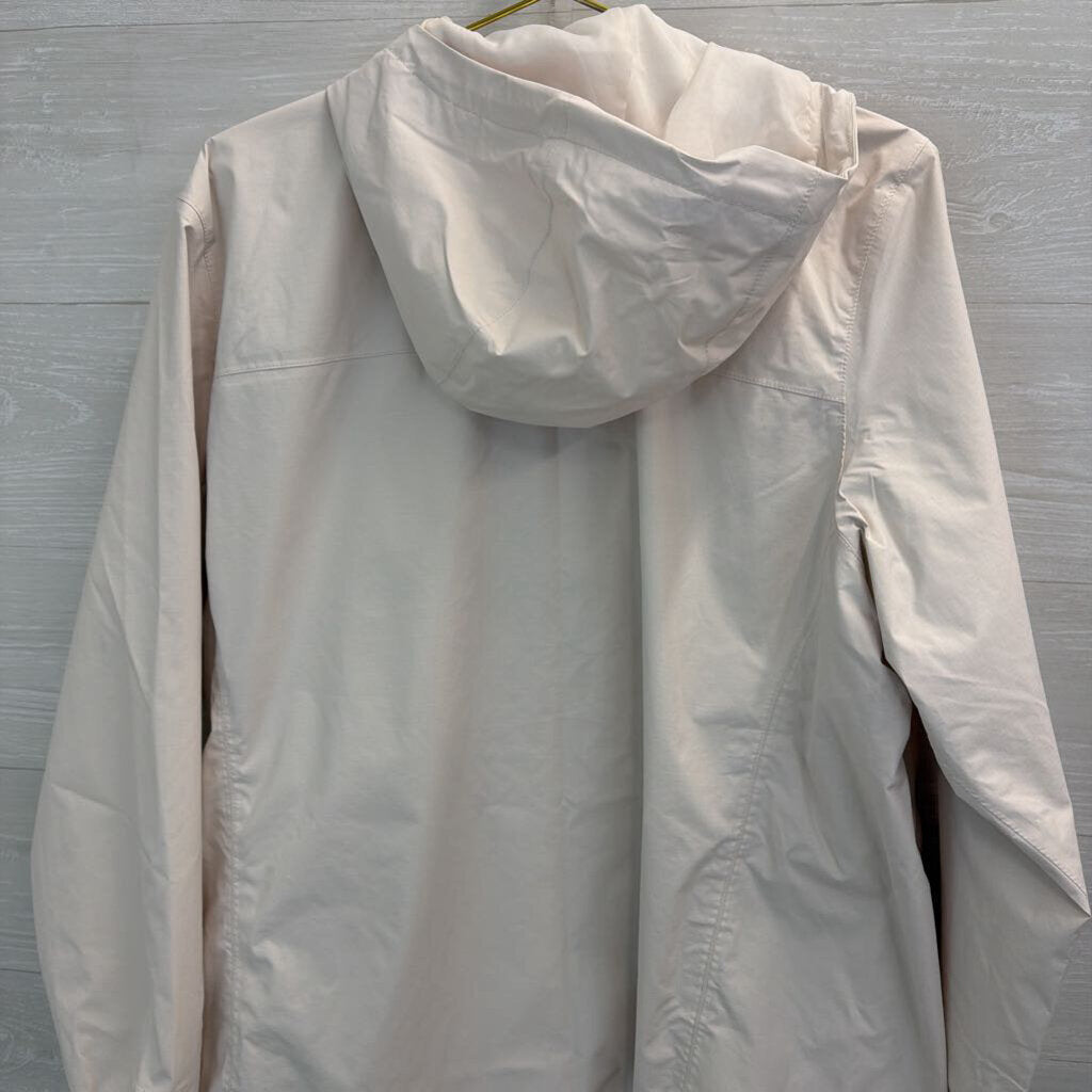The North Face Cream Long Hooded Windbreaker Jacket 2X