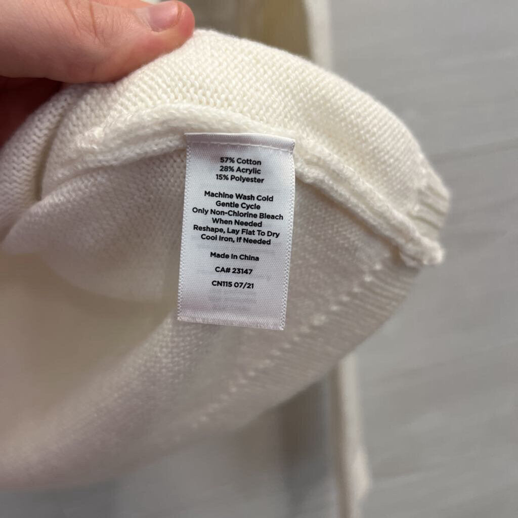 Talbots Cream/ Red/ Black Fair Isle Sweater Small