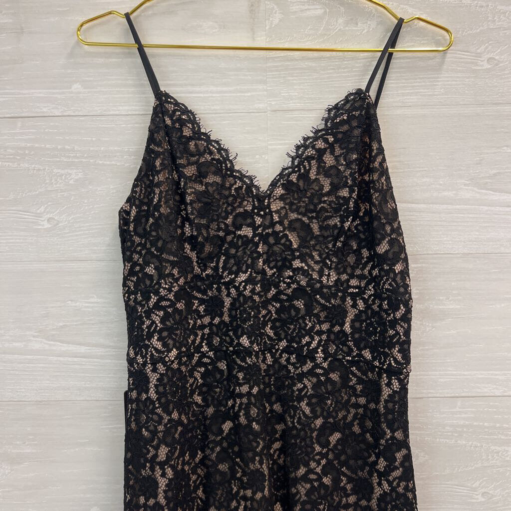Express Black/ Beige Lace Mini Dress Medium