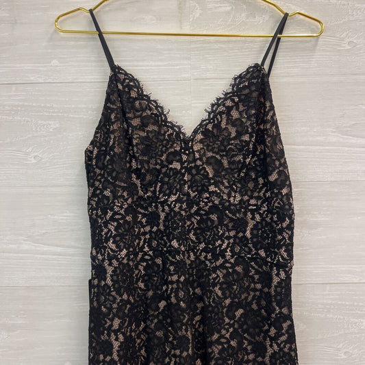 Express Black/ Beige Lace Mini Dress Medium