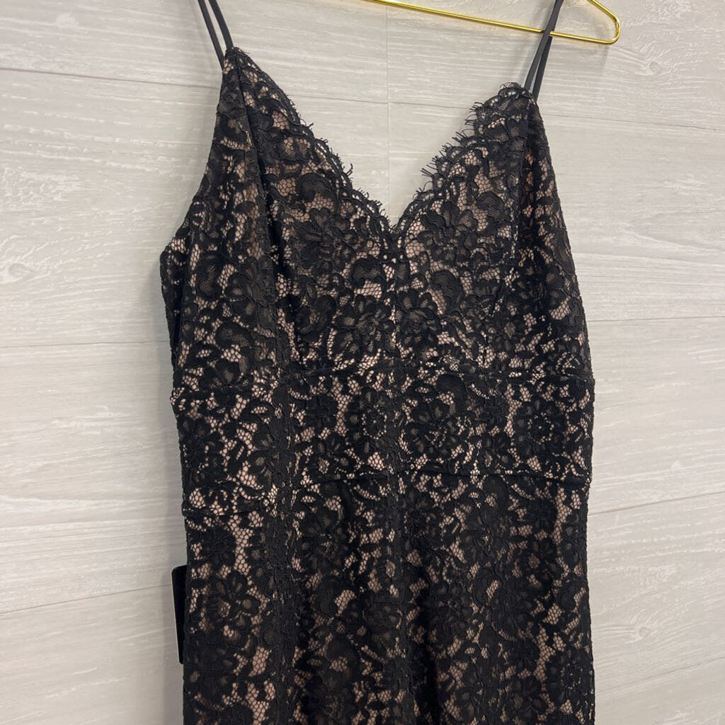 Express Black/ Beige Lace Mini Dress Medium