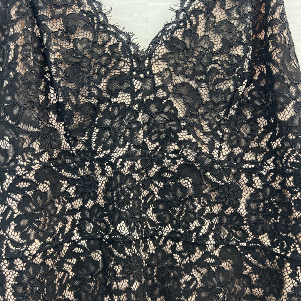 Express Black/ Beige Lace Mini Dress Medium