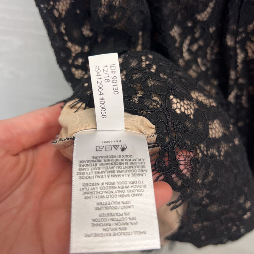 Express Black/ Beige Lace Mini Dress Medium