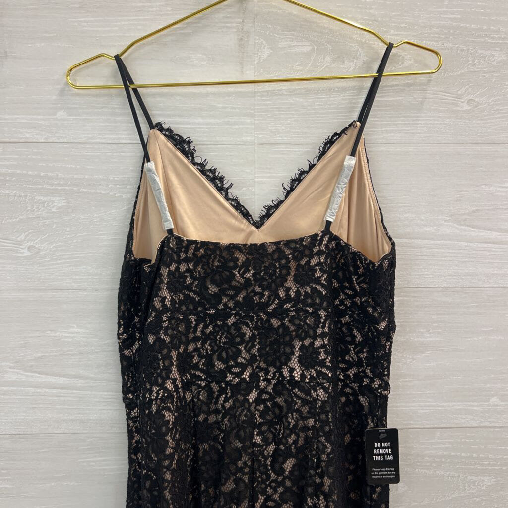 Express Black/ Beige Lace Mini Dress Medium