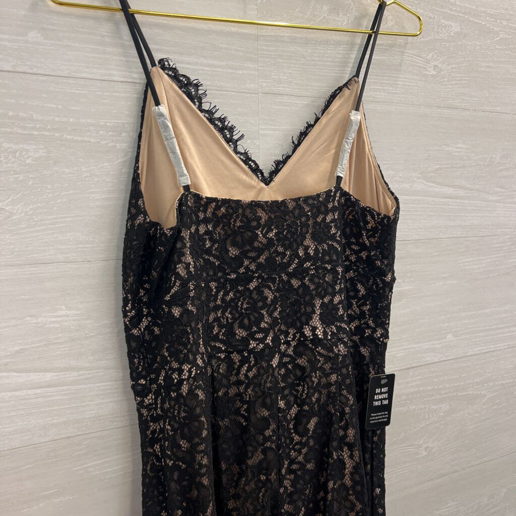 Express Black/ Beige Lace Mini Dress Medium