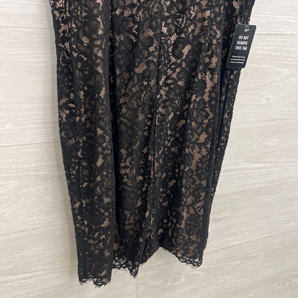 Express Black/ Beige Lace Mini Dress Medium