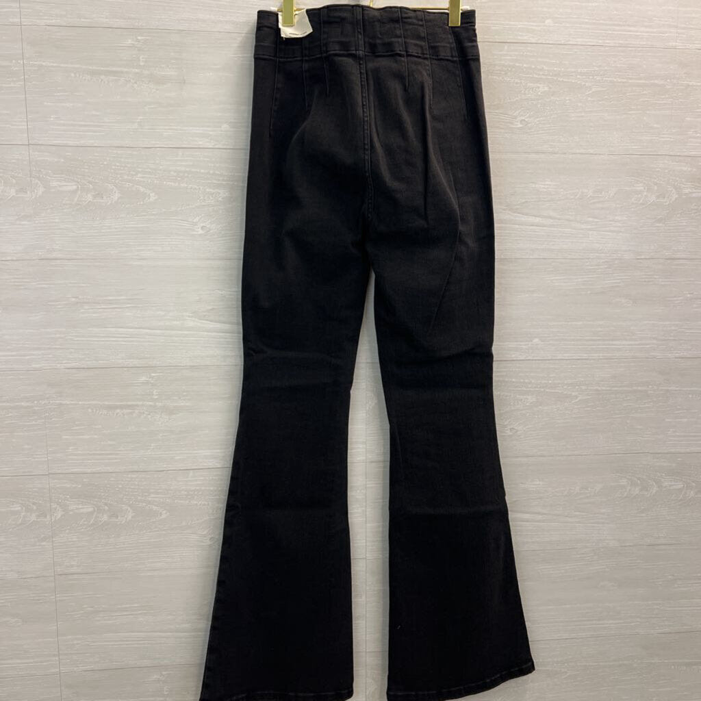 We The Free Black Denim Jayde High Rise Flare Leg Jeans 28