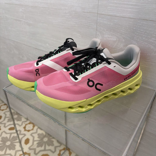 On Cloud Pink/ Lime Cloudsurfer Next Running Shoes 9.5