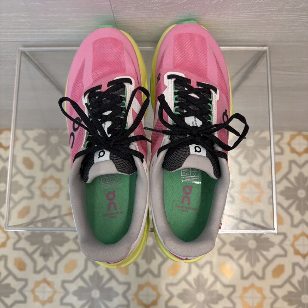 On Cloud Pink/ Lime Cloudsurfer Next Running Shoes 9.5