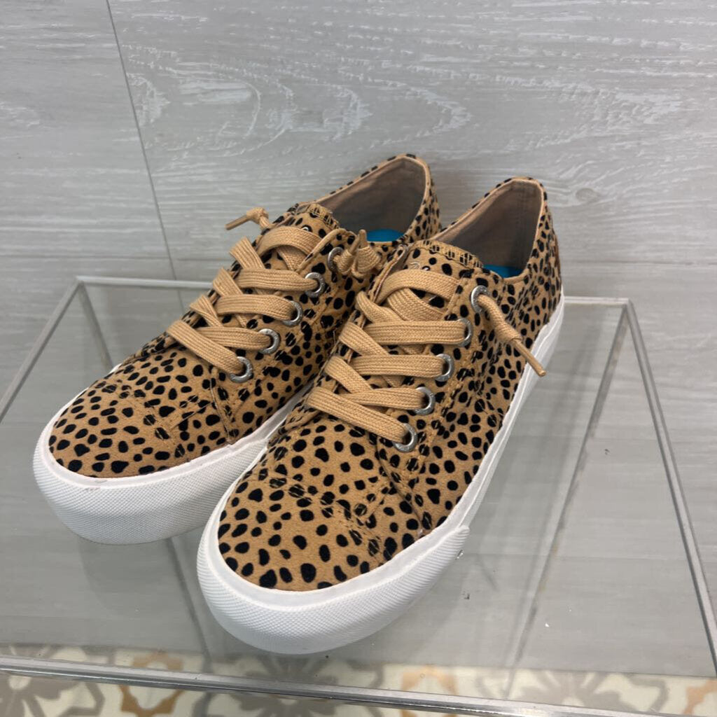 Blowfish Malibu Maxine Leopard Print Canvas Platform Sneakers 7.5