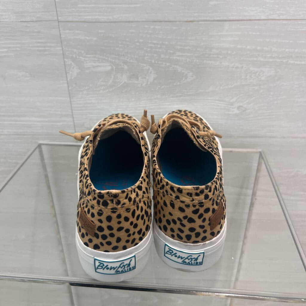 Blowfish Malibu Maxine Leopard Print Canvas Platform Sneakers 7.5