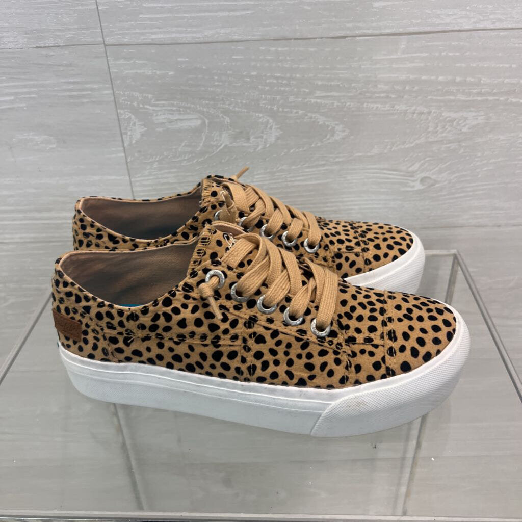 Blowfish Malibu Maxine Leopard Print Canvas Platform Sneakers 7.5
