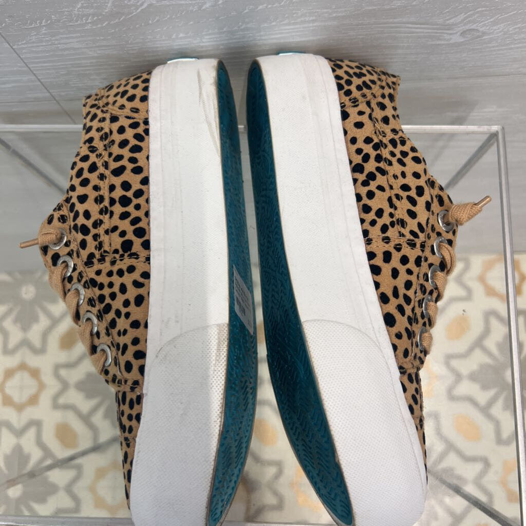 Blowfish Malibu Maxine Leopard Print Canvas Platform Sneakers 7.5