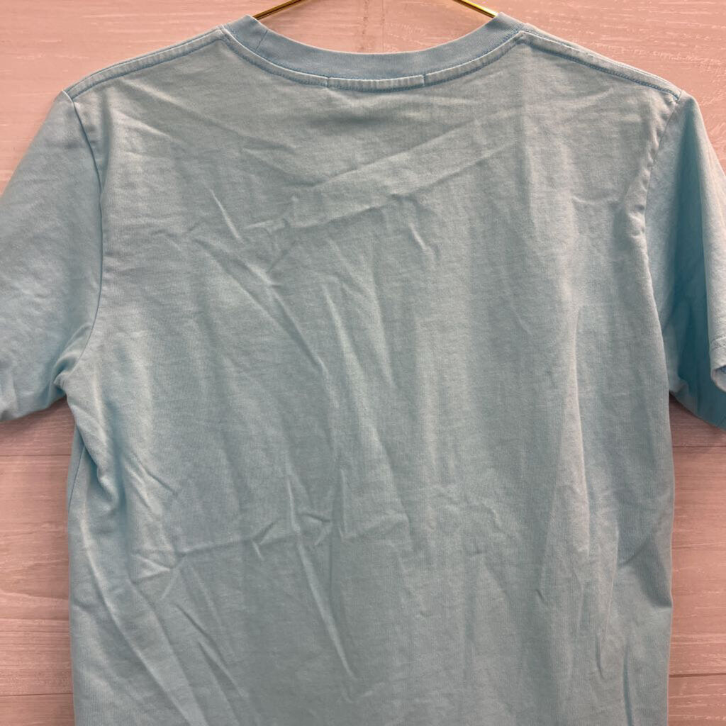 Play Blue/ Red Embroidered Heart Short Sleeve Top Medium