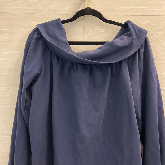 Maeve Navy Off Shoulder Slouchy Top Large