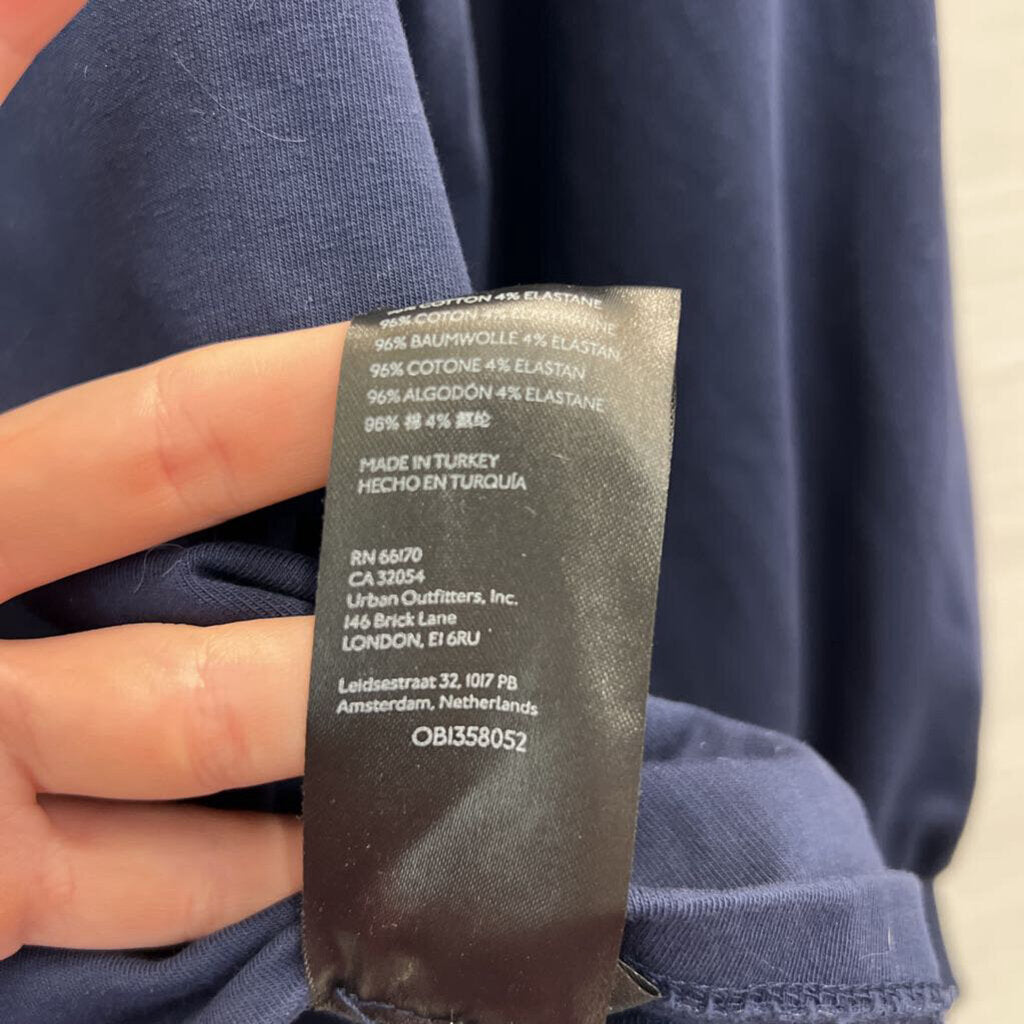 Maeve Navy Off Shoulder Slouchy Top Large