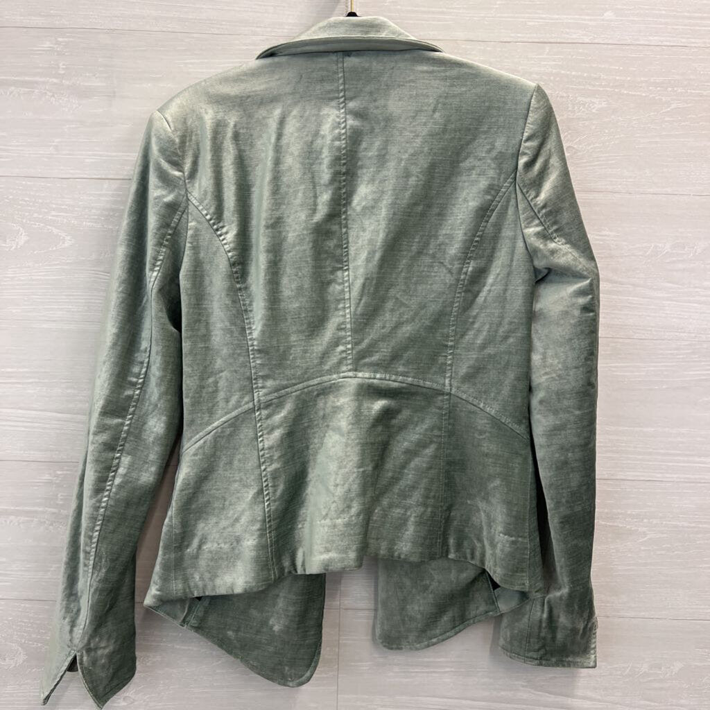 Free People Green Halo Velvet Blazer Medium