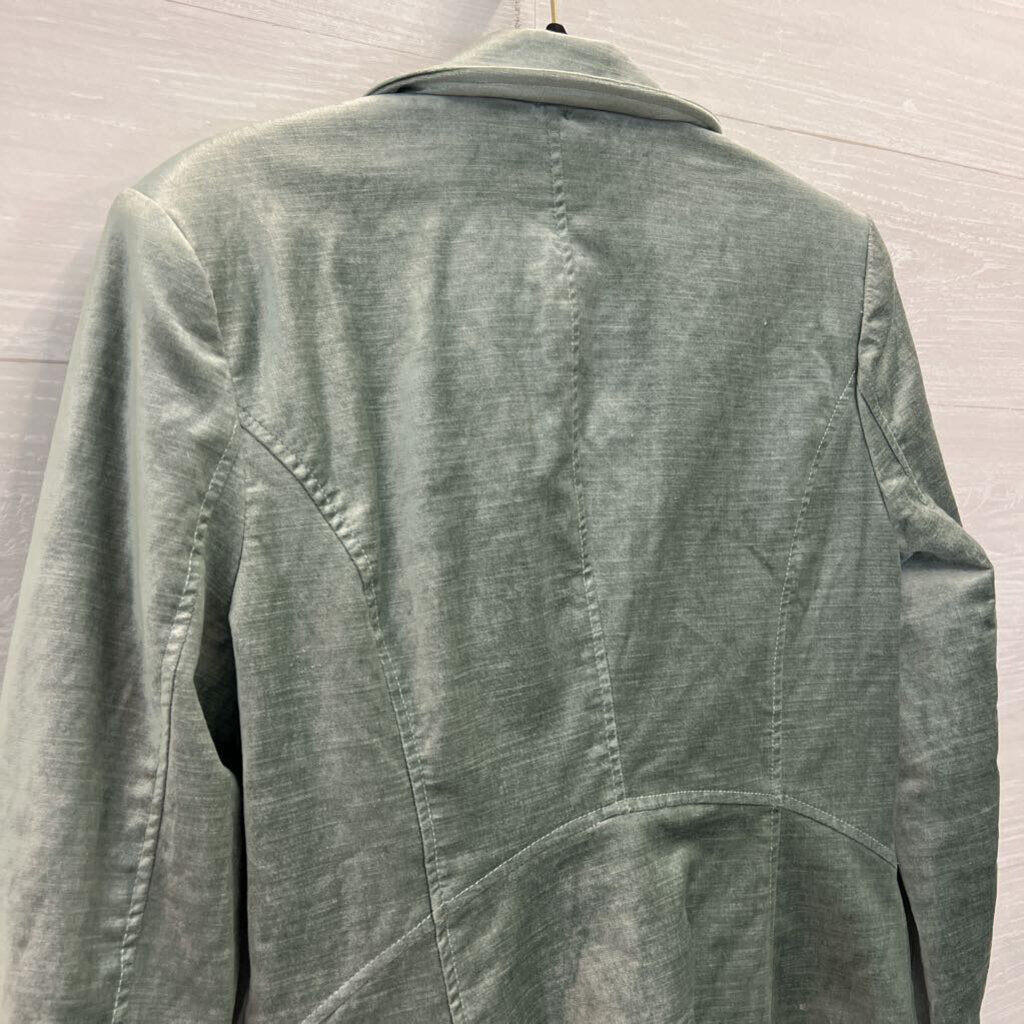 Free People Green Halo Velvet Blazer Medium