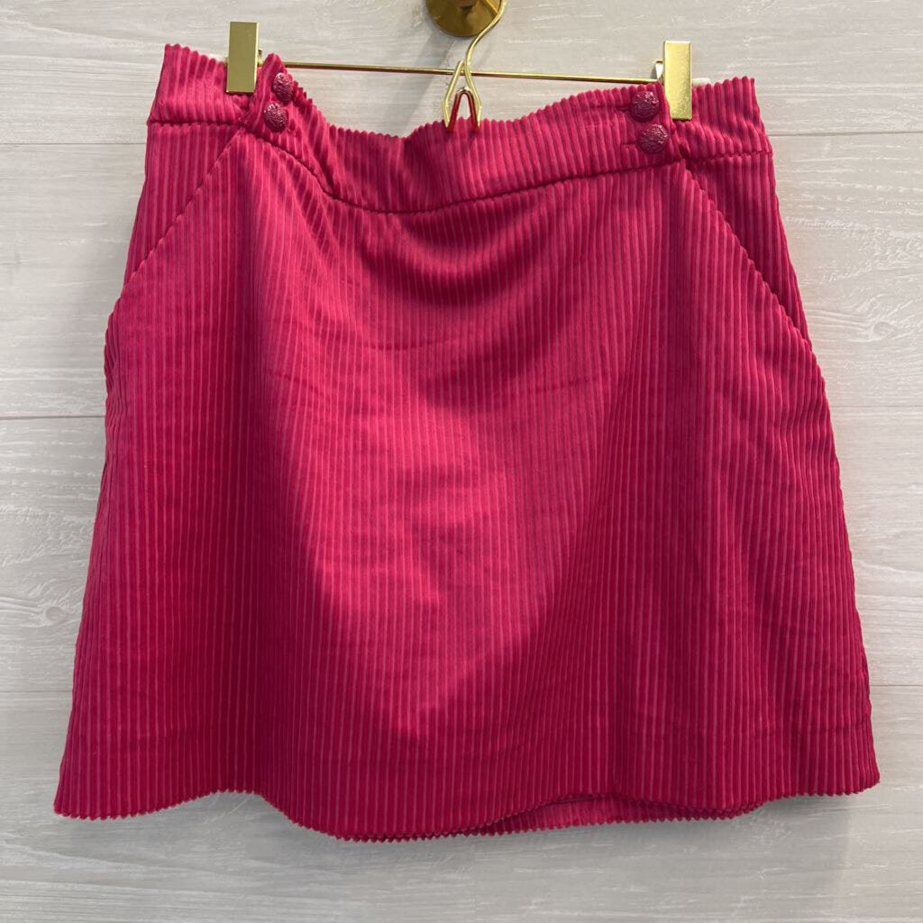 Veronica Beard Ribbed Velvet Mini Skirt 10