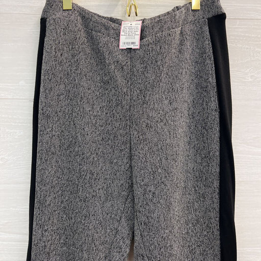 iltm Black/ White Front Black Stripe Sides Pull On Pants Medium