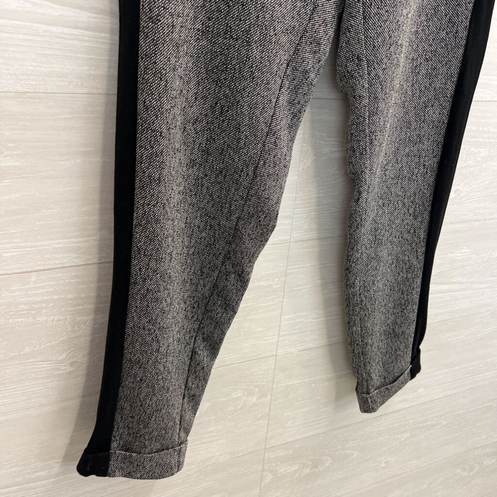 iltm Black/ White Front Black Stripe Sides Pull On Pants Medium