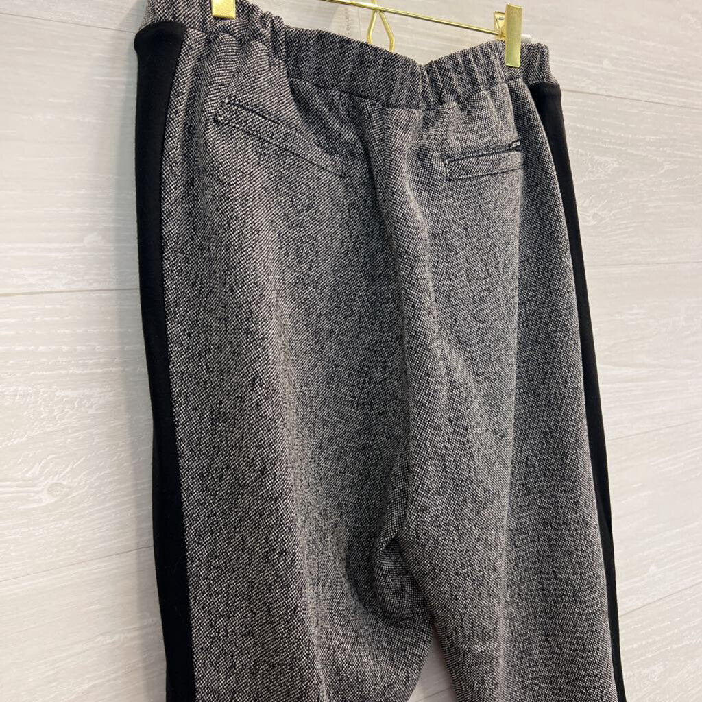 iltm Black/ White Front Black Stripe Sides Pull On Pants Medium