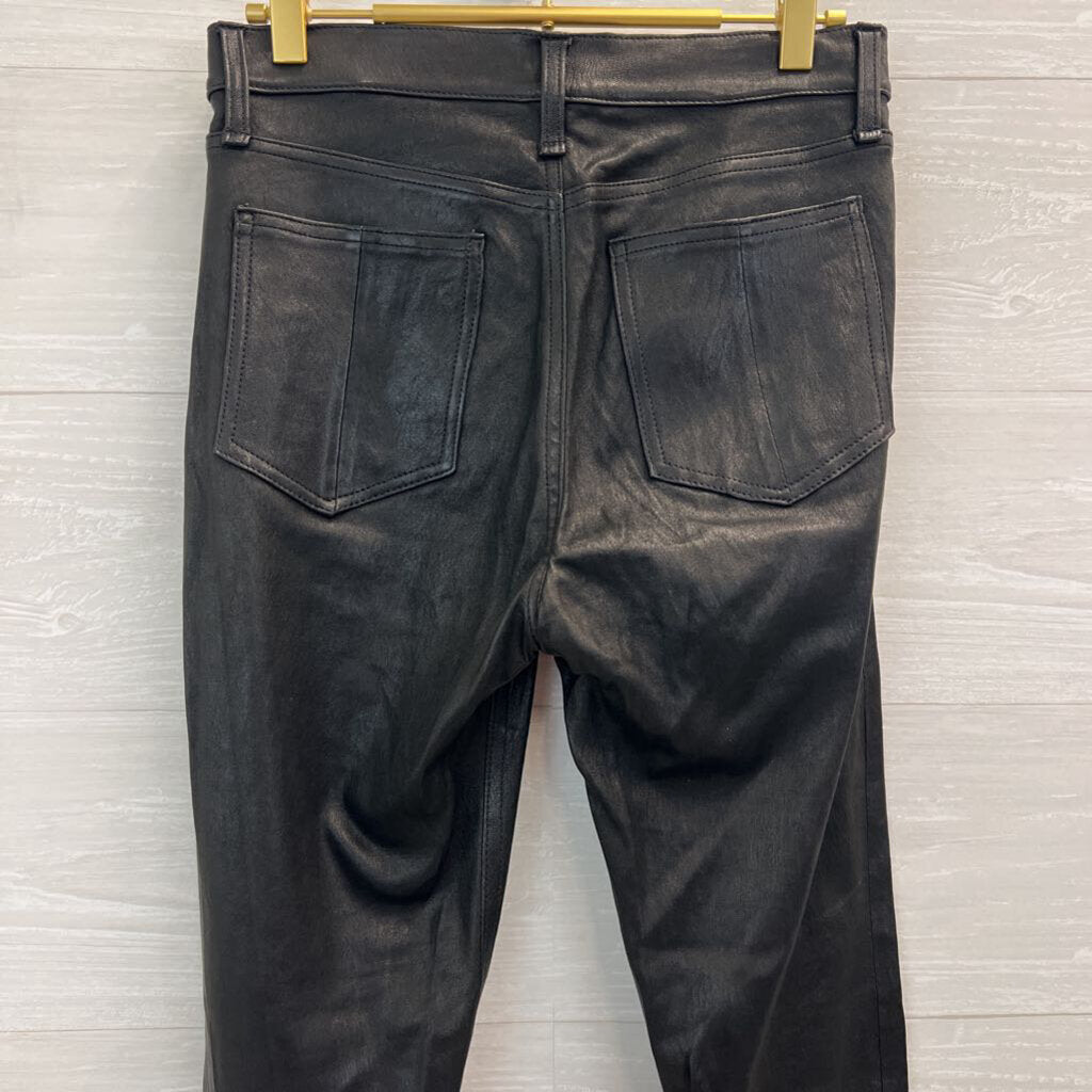 Rag and Bone Black Faux Leather Skinny Leg Pants 26