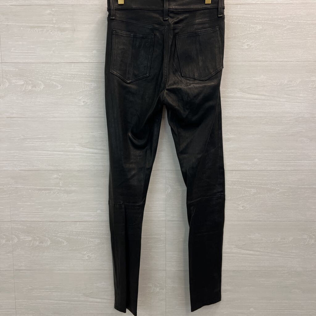 Rag and Bone Black Faux Leather Skinny Leg Pants 26