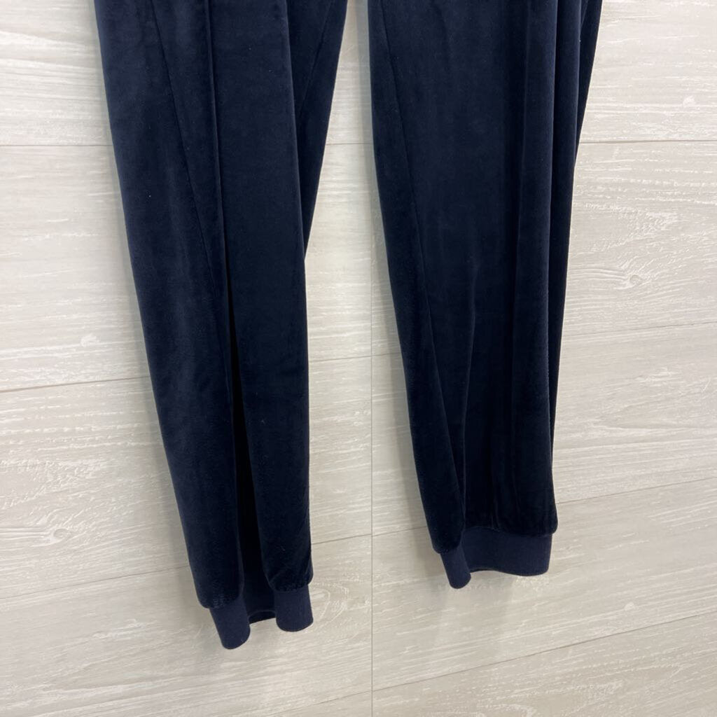 Chicos Navy Velour Jogger/ Hooded Pullover Set 4/6