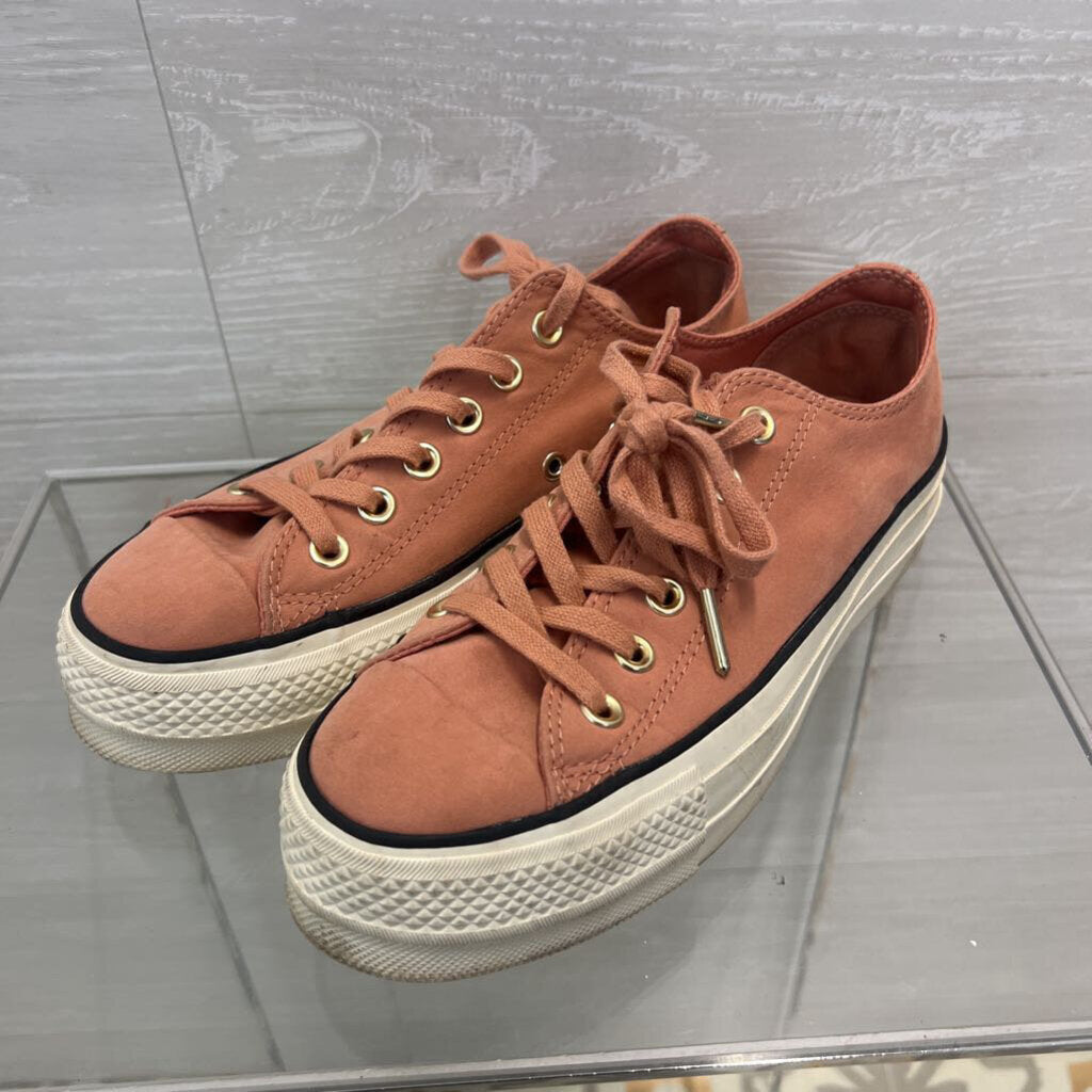 Converse All Star Pink Low Top Platform Sneakers 7